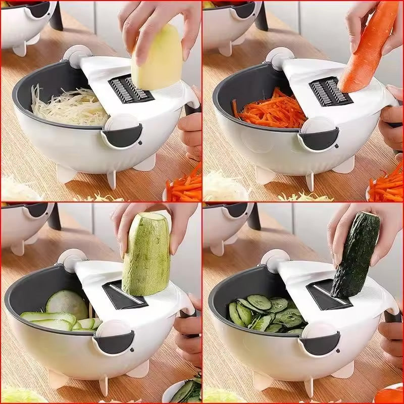 Multi-functional drain basket kitchen cutter