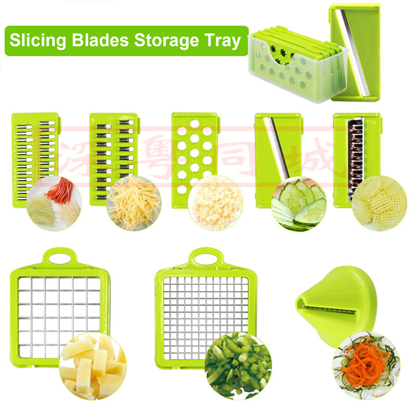 Multi-functional vegetable cutting artifact