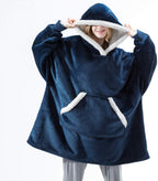 Fall/winter wearable lamb velvet lazy blanket, home casual plush sweater