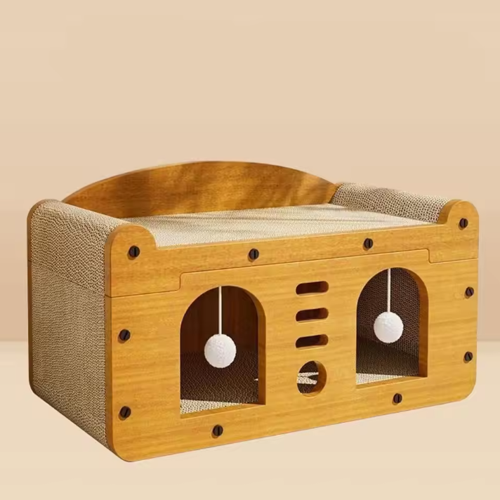 2-in-1 Cat Scratcher House