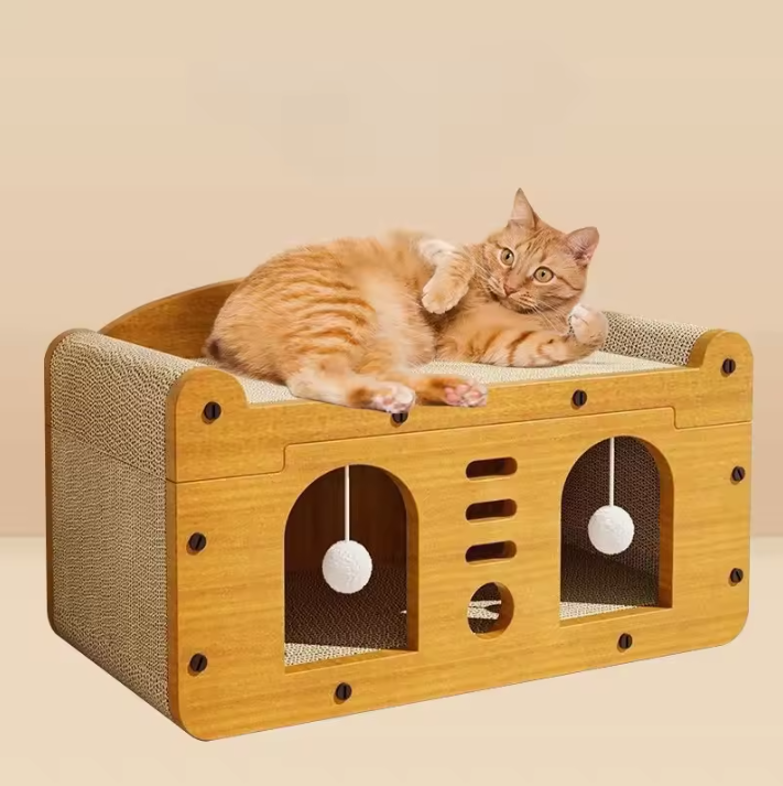 2-in-1 Cat Scratcher House