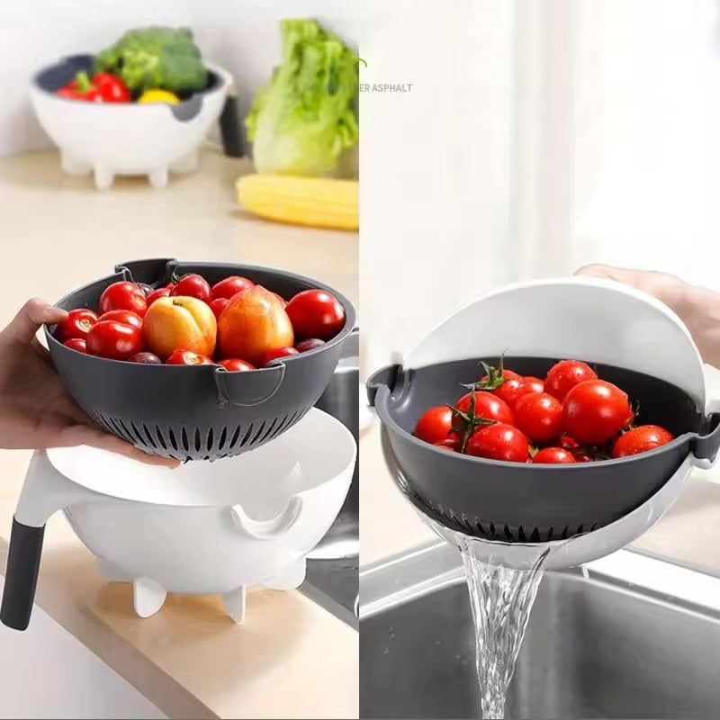 Multi-functional drain basket kitchen cutter