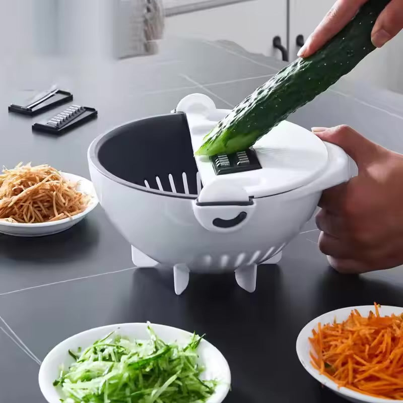 Multi-functional drain basket kitchen cutter