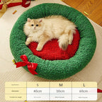 Christmas cat bed