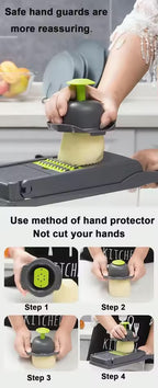 Multi-functional vegetable cutting artifact