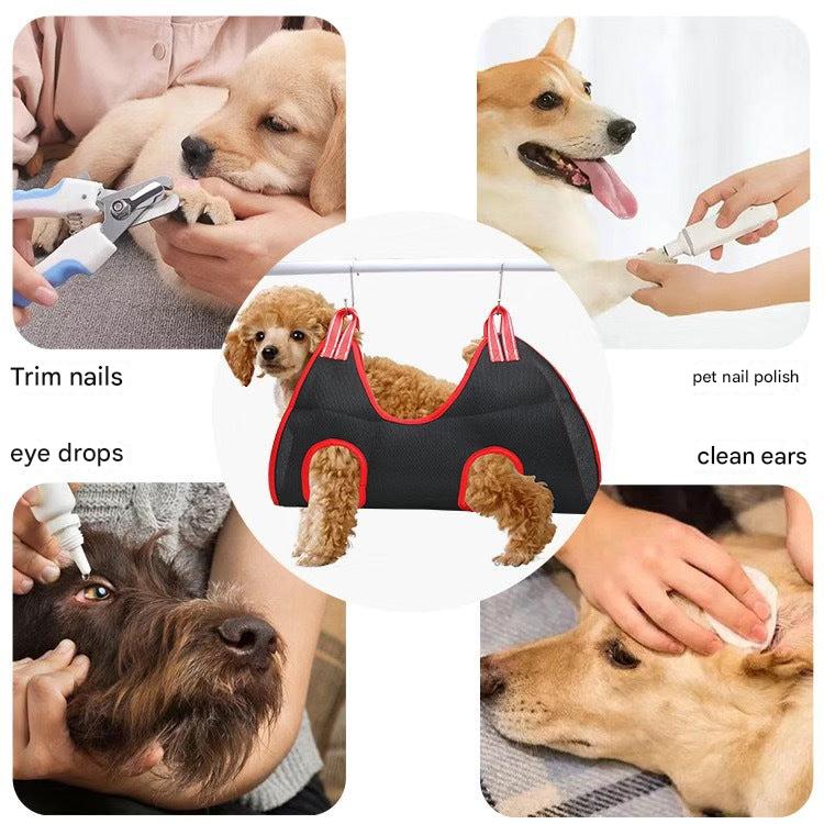 Pet cat grooming hammock