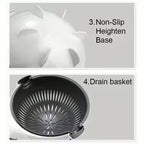 Multi-functional drain basket kitchen cutter