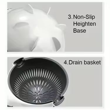 Multi-functional drain basket kitchen cutter