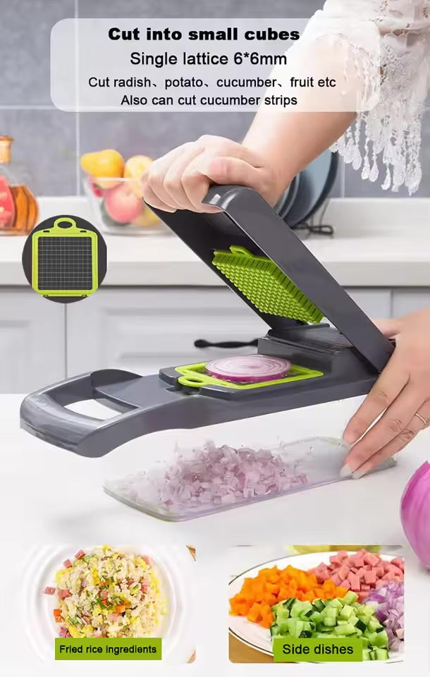 Multi-functional vegetable cutting artifact