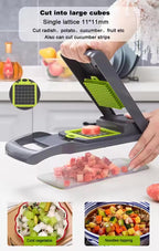 Multi-functional vegetable cutting artifact