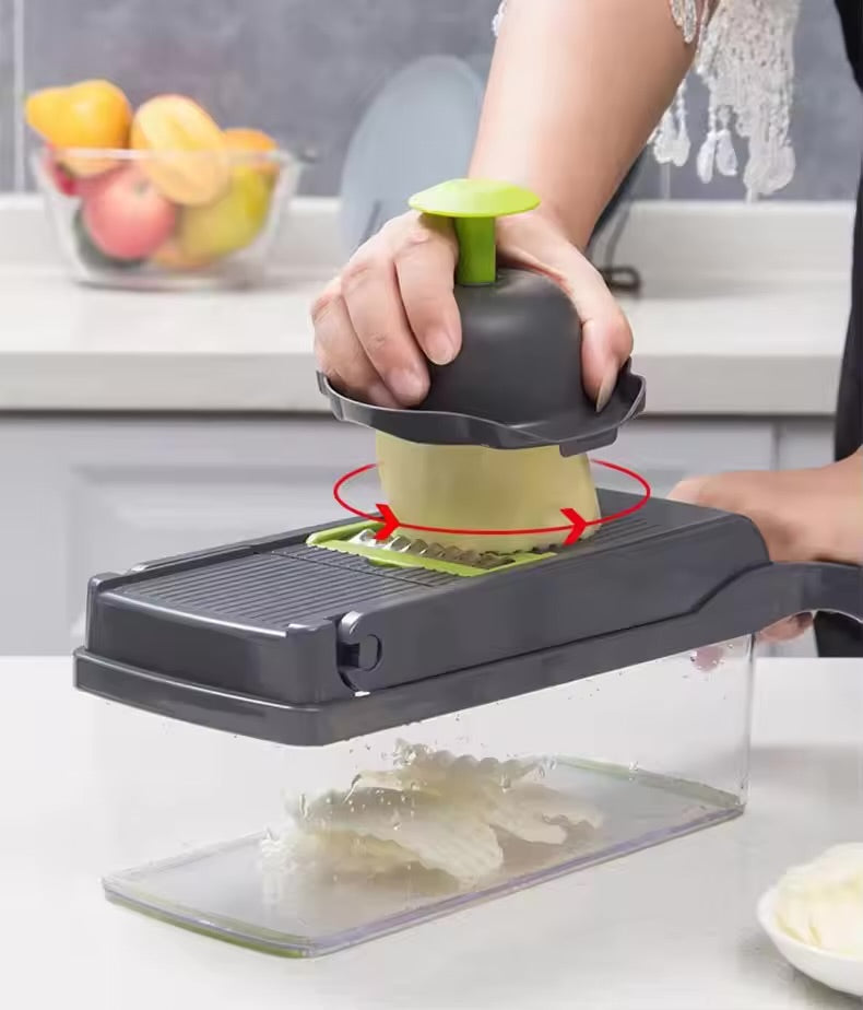 Multi-functional vegetable cutting artifact