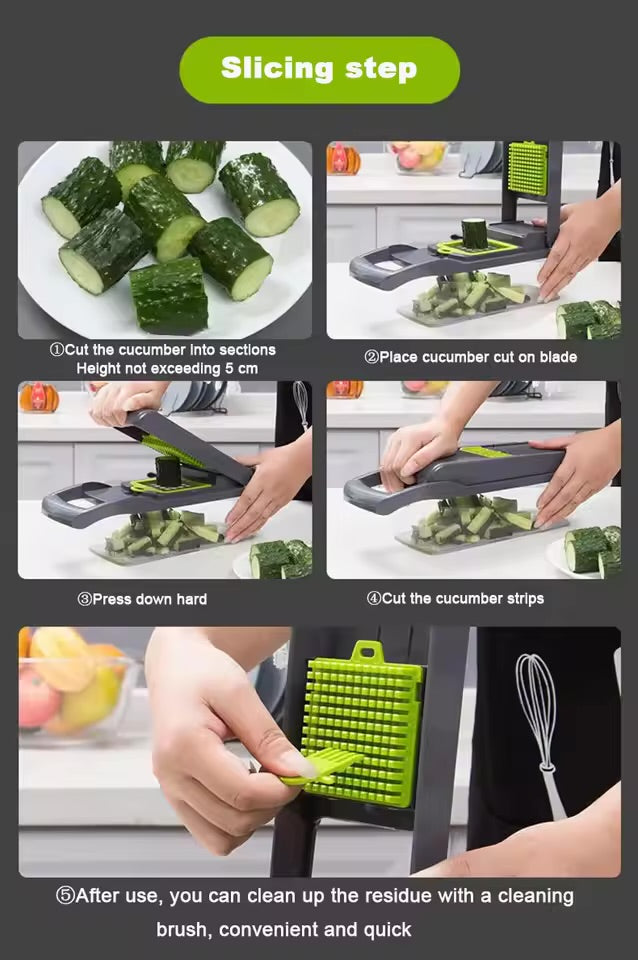 Multi-functional vegetable cutting artifact