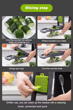 Multi-functional vegetable cutting artifact