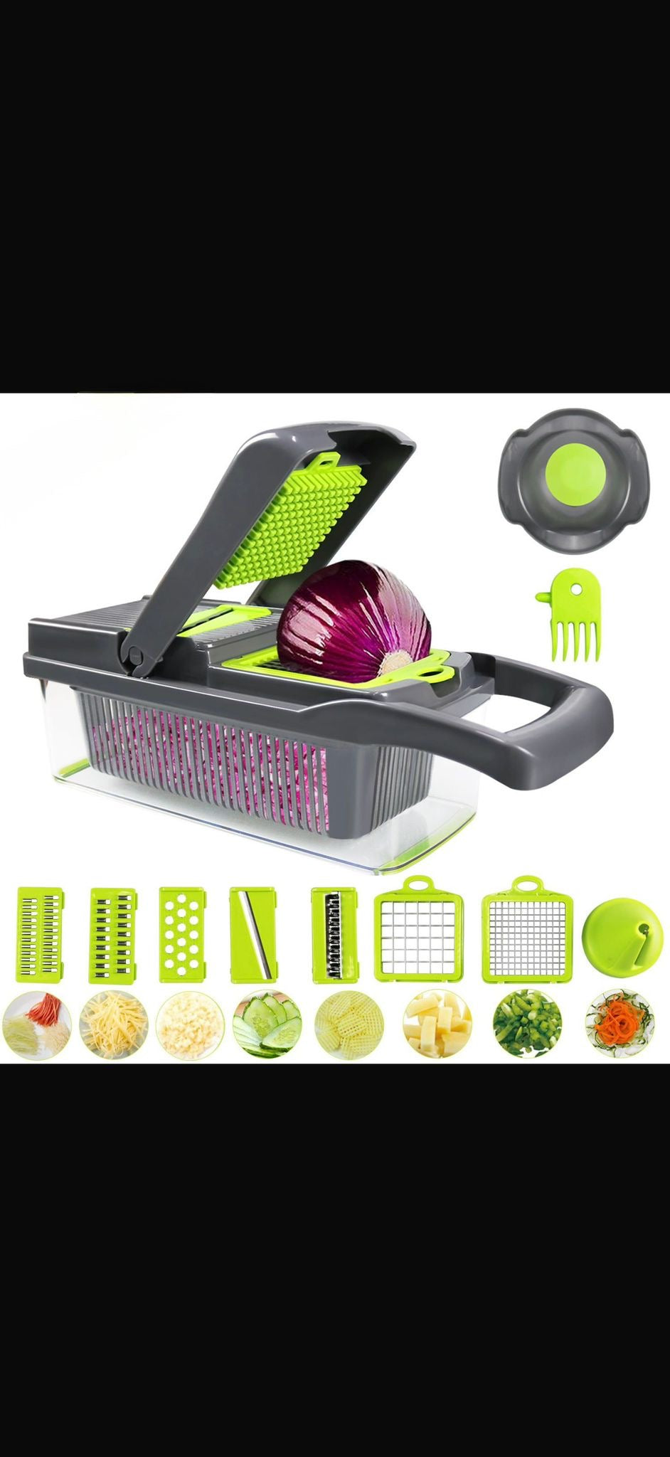 Multi-functional vegetable cutting artifact