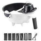 Multi-functional drain basket kitchen cutter