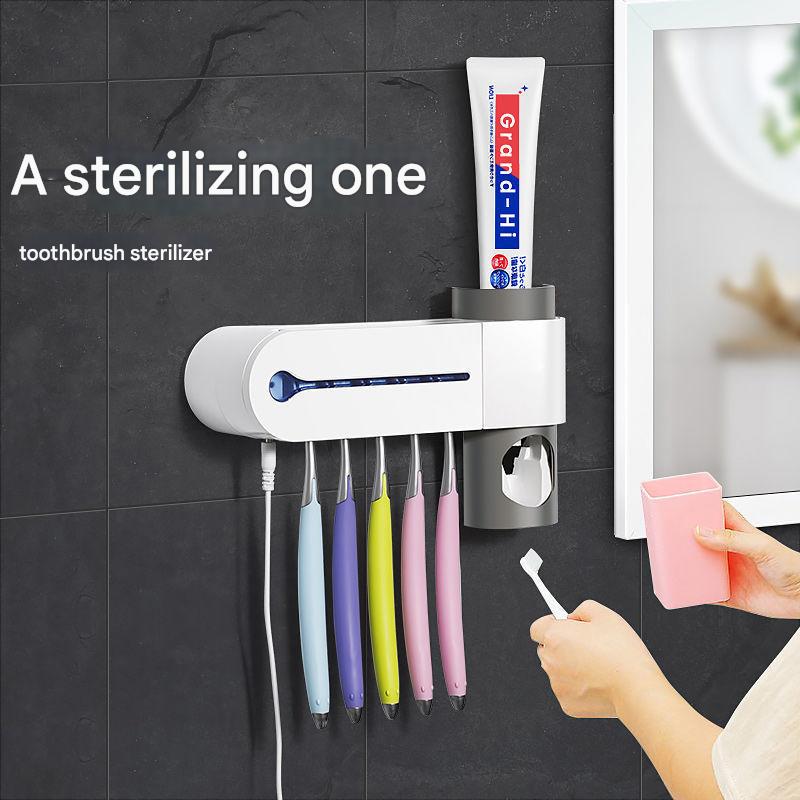 Electric bathroom toothbrush holder