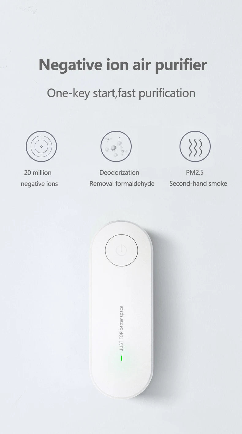 Mini air purifier for home use