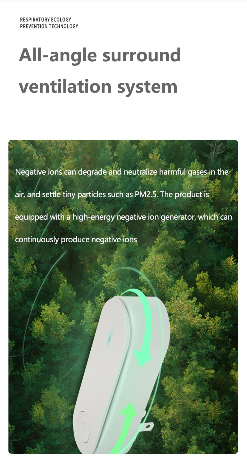 Mini air purifier for home use