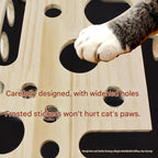 Solid wood fun maze cat toy