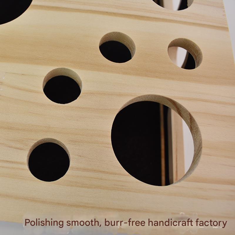 Solid wood fun maze cat toy