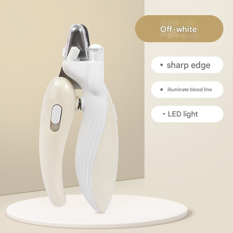 LED-lit cat nail clippers with anti-bleeding function