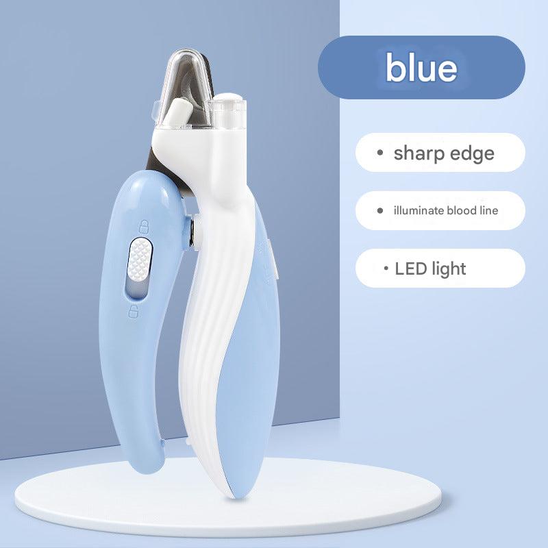 LED-lit cat nail clippers with anti-bleeding function