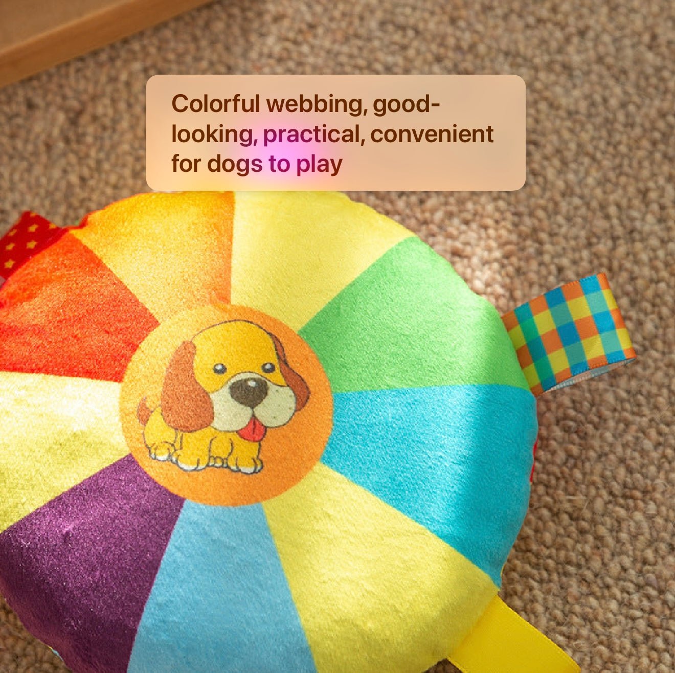 Dog plush frisbee toy