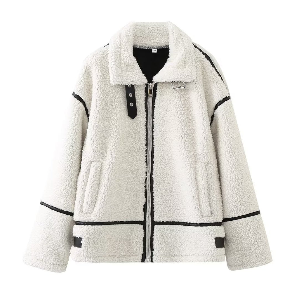 Autumn and winter new lamb wool jacket women