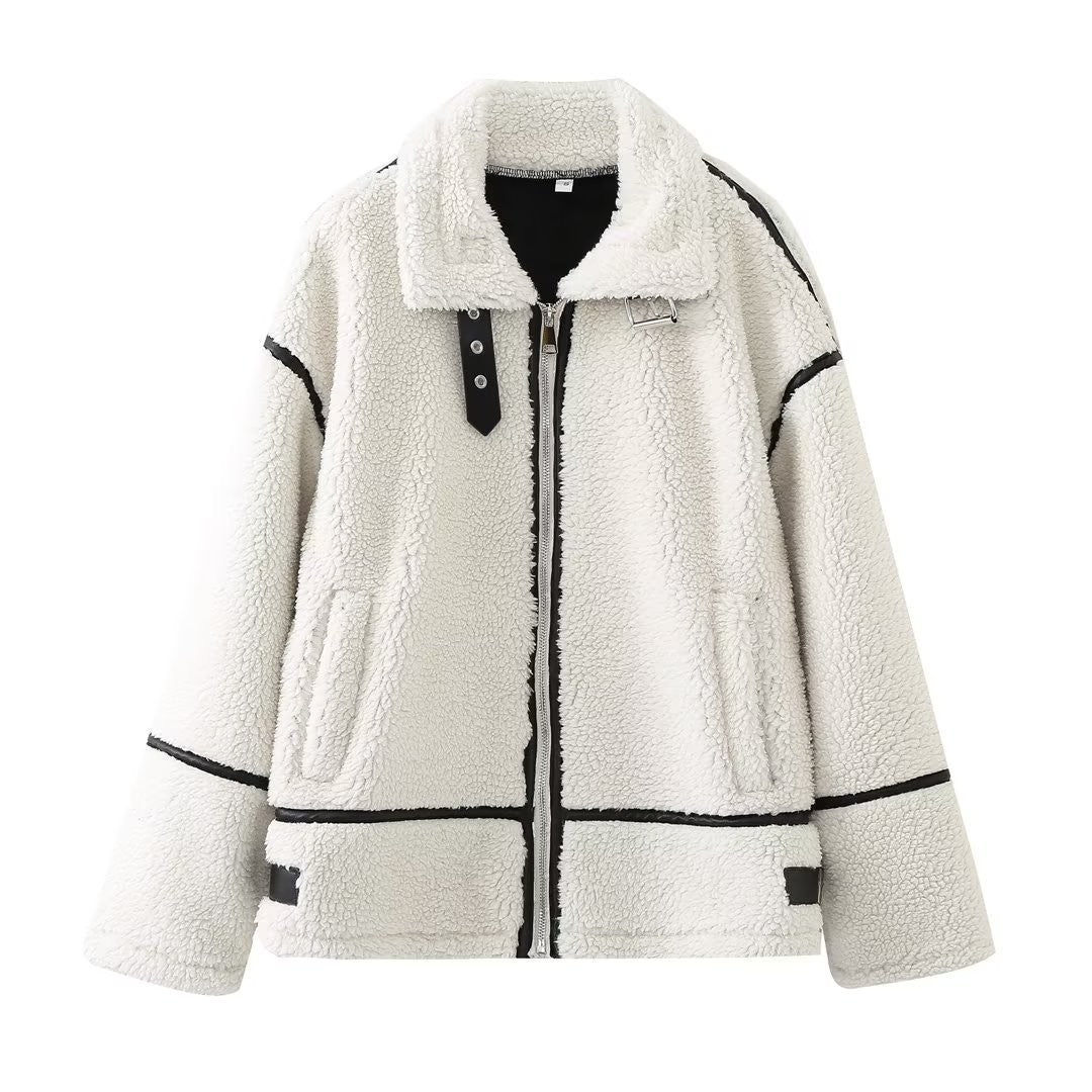 Autumn and winter new lamb wool jacket women