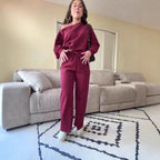 New off-shoulder sporty casual fashion two-piece set