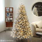 Snow Flocked Christmas Tree