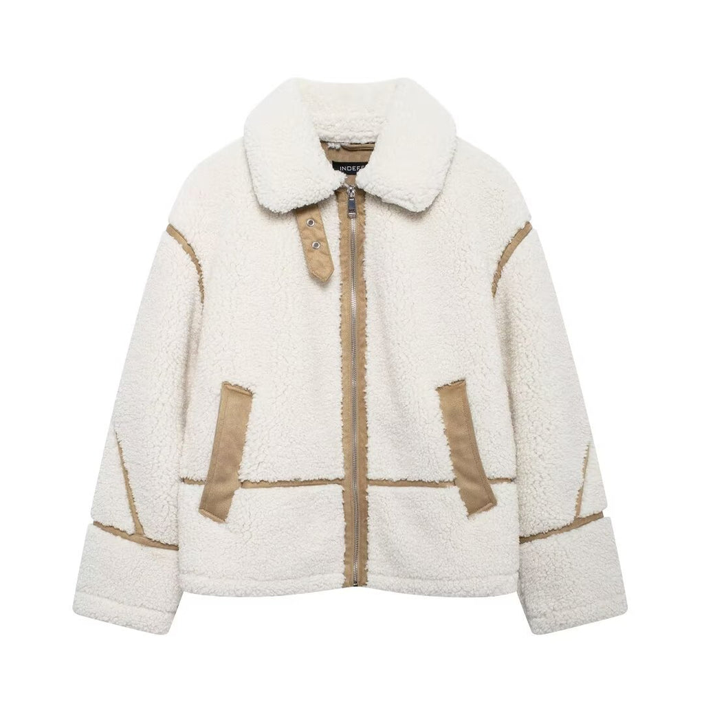 Autumn and winter new lamb wool jacket women