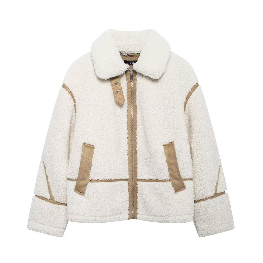 Autumn and winter new lamb wool jacket women
