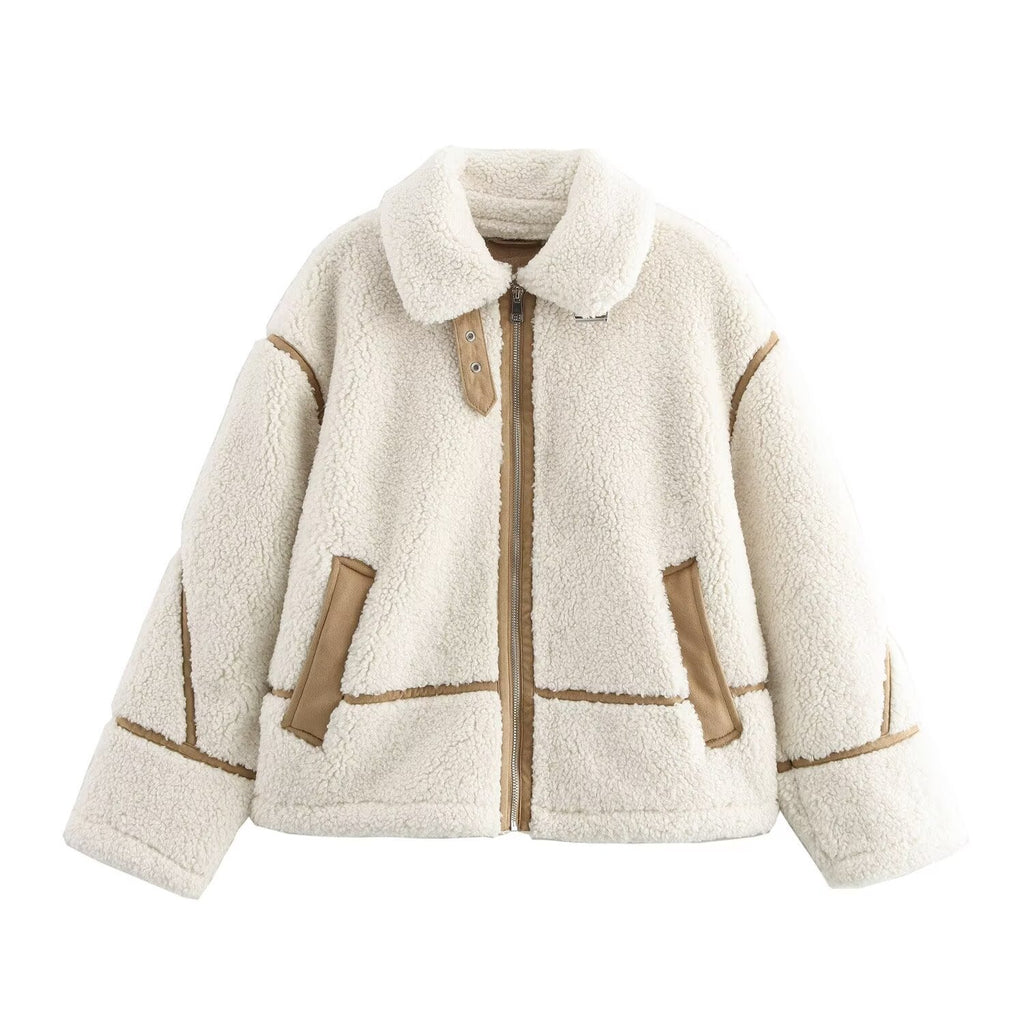 Autumn and winter new lamb wool jacket women