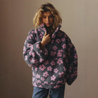 Women Stand Neck Fleece Cropped Hoodies