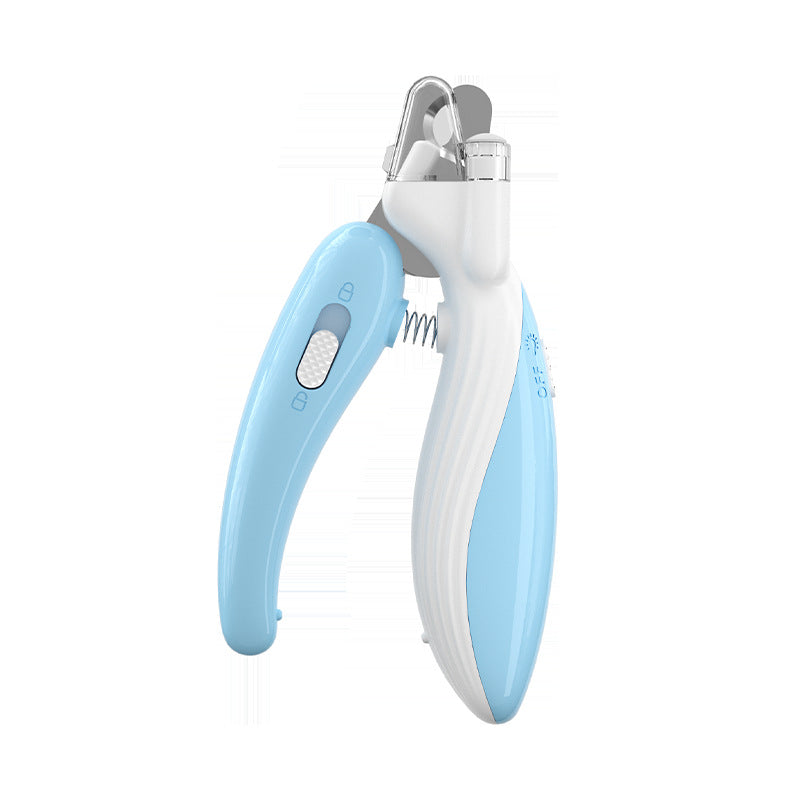 LED-lit cat nail clippers with anti-bleeding function