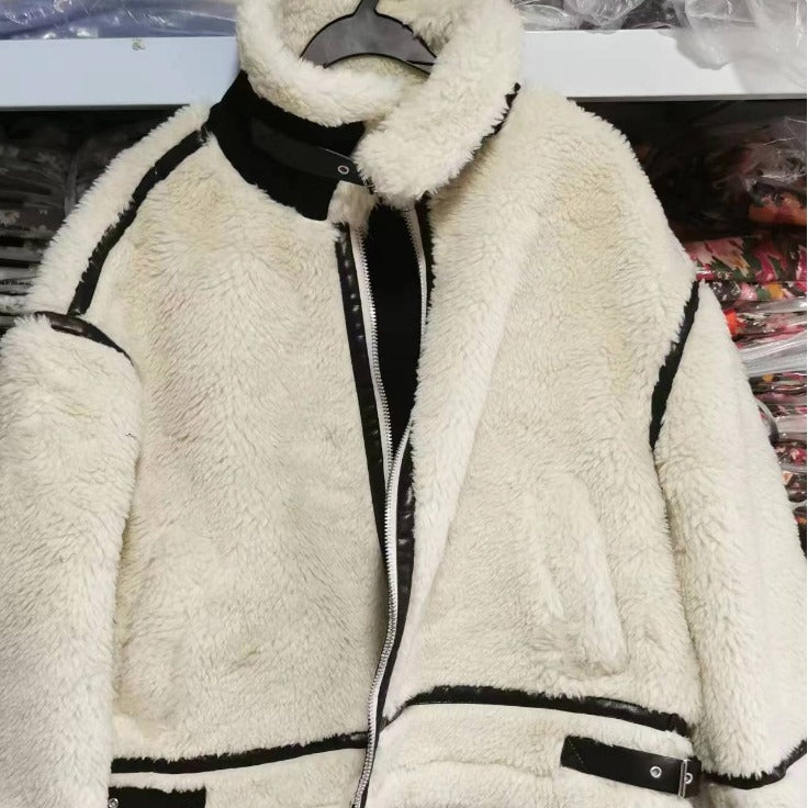Autumn and winter new lamb wool jacket women