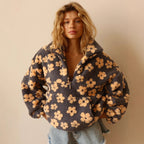 Women Stand Neck Fleece Cropped Hoodies