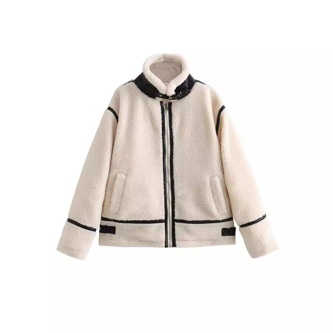 Autumn and winter new lamb wool jacket women