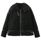 Autumn and winter new lamb wool jacket women