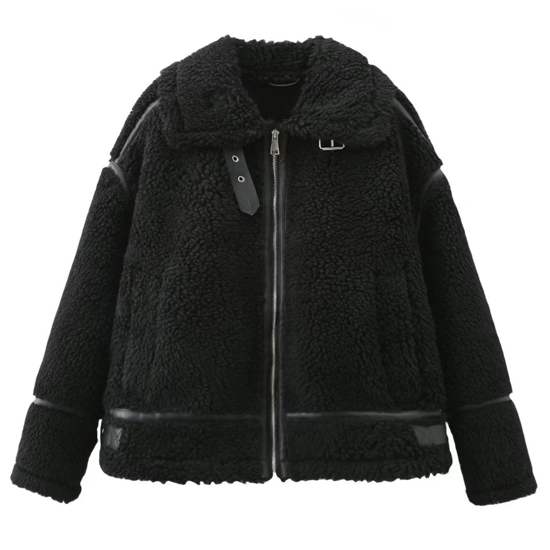 Autumn and winter new lamb wool jacket women