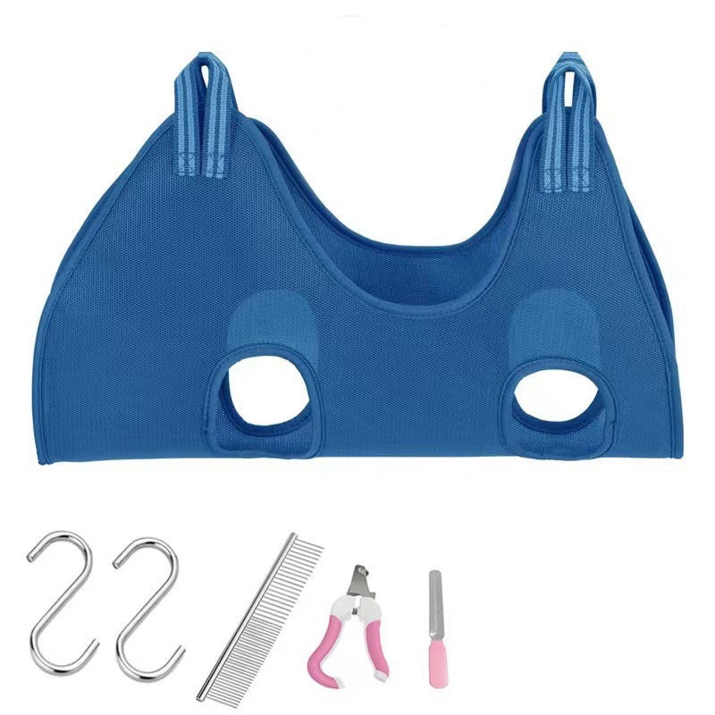 Pet cat grooming hammock