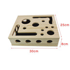 Solid wood fun maze cat toy