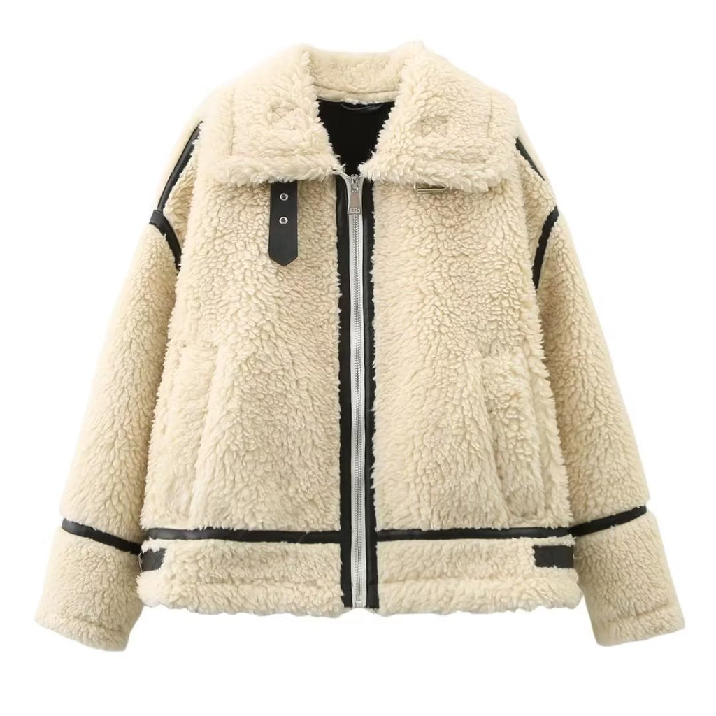 Autumn and winter new lamb wool jacket women