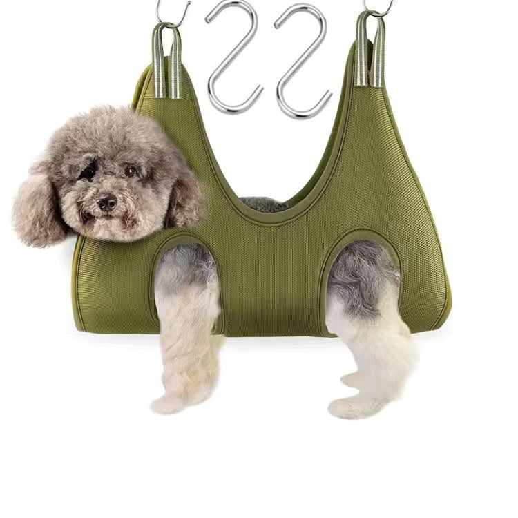 Pet cat grooming hammock