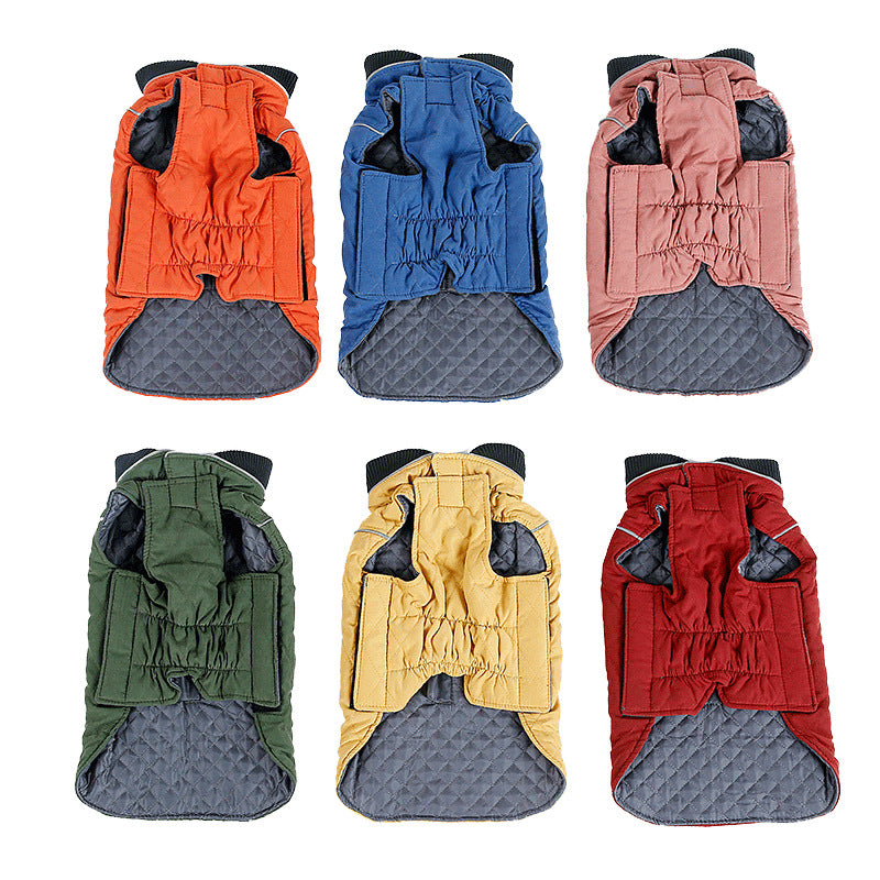 Pet autumn and winter retro warm thick coat vest