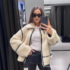 Autumn and winter new lamb wool jacket women