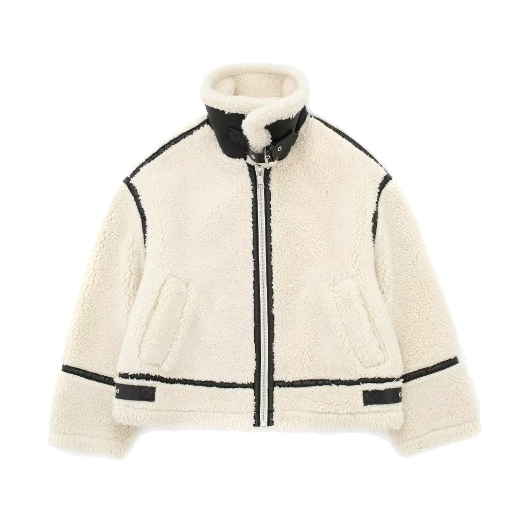 Autumn and winter new lamb wool jacket women