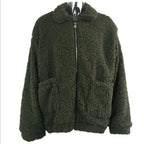 Coat, Autumn and Winter Long Sleeve Lapel Warm Faux Fur Fleece