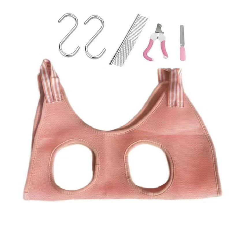 Pet cat grooming hammock